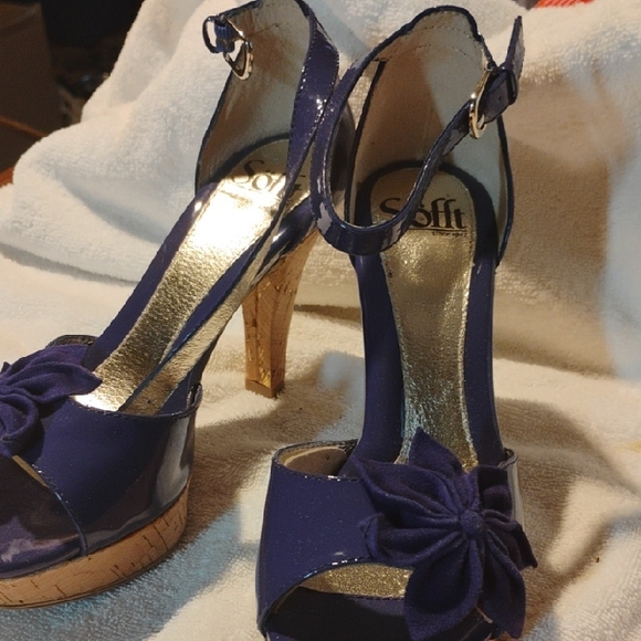 Sofft Women's Blue High Heel Sandals - Picture 1 of 1